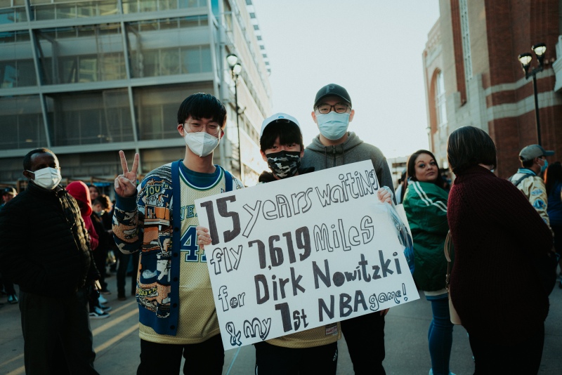 Vom 03.01.–08.01.2022 in Dallas für das Jersey Retirement von Dirk Nowitzki bei den Dallas Mavericks.